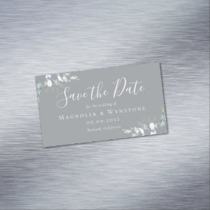 Eukalyptus Wedding HAUSHALT Datum speichern Magnetische Visitenkarte