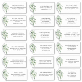 Eukalyptus Wedding Invasionsadresse Labels