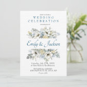 Eukalyptus Wedding Invi Einladung (Stehend Vorderseite)
