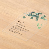 Eukalyptus Wedding Invitation Arch Acryleinladungen (Ablage )