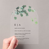 Eukalyptus Wedding Invitation Arch Acryleinladungen (Insitu (Handheld))