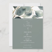 Eukalyptus Wedding Invitation Einladung (Vorderseite)