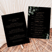 Eukalyptus Wedding Itinerary Einladung