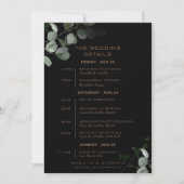 Eukalyptus Wedding Itinerary Einladung (Vorderseite)