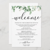 Eukalyptus Wedding Itinerary Program Programm (Vorne/Hinten)