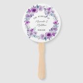 Eukalyptus Wedding lila Watercolor Peonies Fächer (Vorderseite)