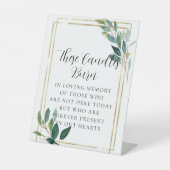 Eukalyptus Wedding Memorial Pedestal Sign Sockelschild (Vorderseite)