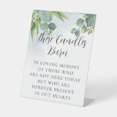 Eukalyptus Wedding Memorial Sockelschild (Vorderseite)