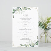 Eukalyptus Wedding Menu (Stehend Vorderseite)