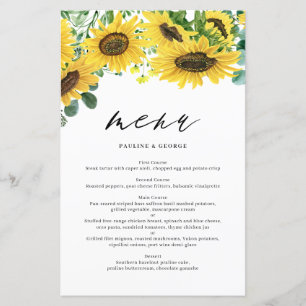 Eukalyptus Wedding Menu Card