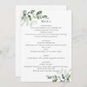 Eukalyptus Wedding Menu Card Einladung (Vorne/Hinten)