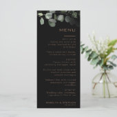 Eukalyptus Wedding Menu Card Menükarte (Stehend Vorderseite)