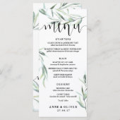 Eukalyptus Wedding Menu Card Menükarte (Vorne/Hinten)