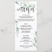 Eukalyptus Wedding Menu Card Menükarte (Vorderseite)