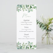 Eukalyptus Wedding Menu Menükarte (Stehend Vorderseite)