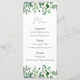 Eukalyptus Wedding Menu Menükarte