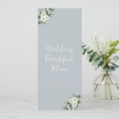 Eukalyptus Wedding Menu Programm (Stehend Vorderseite)