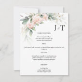 Eukalyptus Wedding Menus Einladung (Vorderseite)