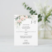 Eukalyptus Wedding Menus Einladung (Stehend Vorderseite)