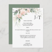 Eukalyptus Wedding Menus Einladung (Vorne/Hinten)