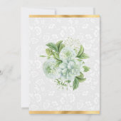 Eukalyptus Wedding mit Aquarell und Gold Glitzer Einladung (Rückseite)