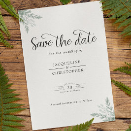 Eukalyptus Wedding Monogram Save the Date