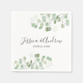 Eukalyptus Wedding Napkin Botanical Personalisiert Serviette (Vorderseite)