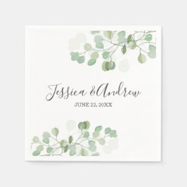 Eukalyptus Wedding Napkin Botanical Personalisiert Serviette