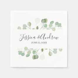 Eukalyptus Wedding Napkin Botanical Personalisiert Serviette