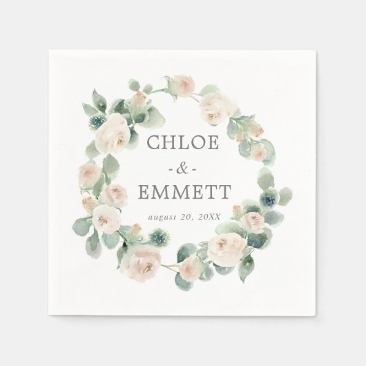 Eukalyptus Wedding Napkins Serviette (Vorderseite)