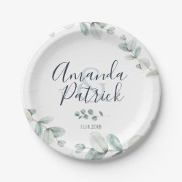 Eukalyptus Wedding Paper Plate Pappteller