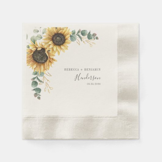 Eukalyptus Wedding Paper Serviette (Vorderseite)