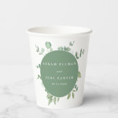 Eukalyptus Wedding Pappbecher (Rückseite)