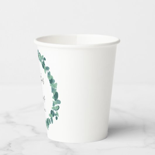Eukalyptus Wedding Pappbecher (Links)
