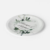 Eukalyptus Wedding Pappteller (Schrägansicht)