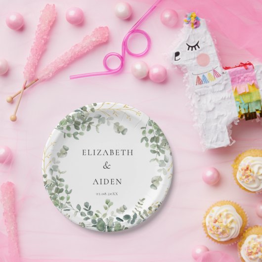 Eukalyptus Wedding Pappteller (Party)