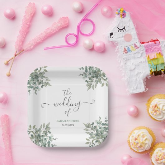 Eukalyptus Wedding Pappteller (Party)