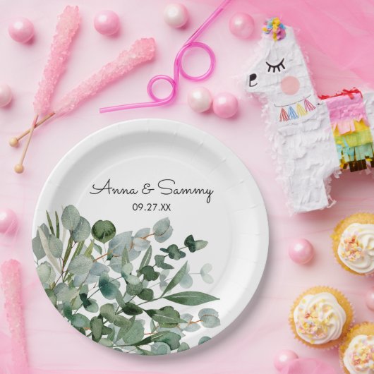 Eukalyptus Wedding Pappteller (Party)