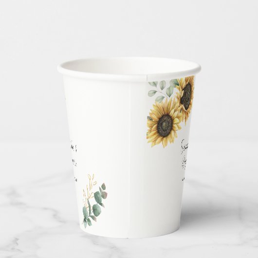 Eukalyptus Wedding Party Pappbecher (Rechts)