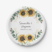 Eukalyptus Wedding Party Pappteller (Vorderseite)