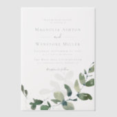 Eukalyptus Wedding Pergament Einladungen (Vorderseite)
