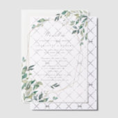 Eukalyptus Wedding Pergament Einladungen (Versetzt (Einladung))