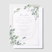 Eukalyptus Wedding Pergament Einladungen (Versetzt)