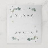 Eukalyptus Wedding Place & Escort Cards Platzkarte (Außenseite Aufgefaltet)