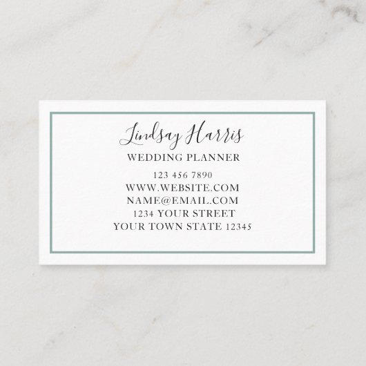 Eukalyptus Wedding Planner Visitenkarte (Rückseite)