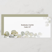 Eukalyptus Wedding Plaste Card (Vorne/Hinten)