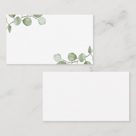 Eukalyptus Wedding Platzkarte (Vorne/Hinten)