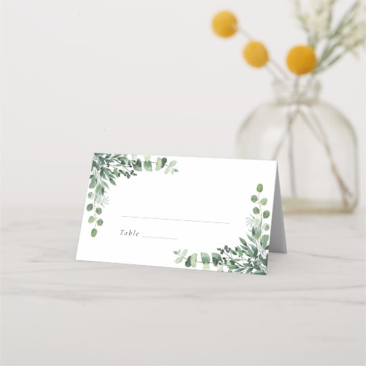 Eukalyptus Wedding Platzkarte (Vorderseite)