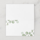 Eukalyptus Wedding Platzkarte (Außenseite Aufgefaltet)