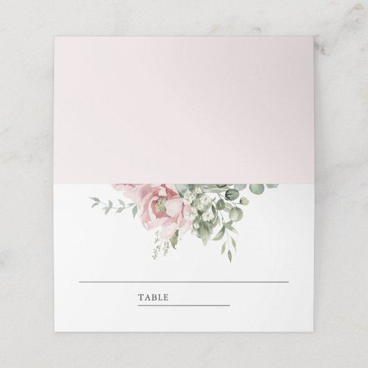 Eukalyptus Wedding Platzkarte (Außenseite Aufgefaltet)